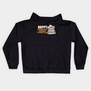 Happy International Literacy Day Book Lover Reading Kids Hoodie